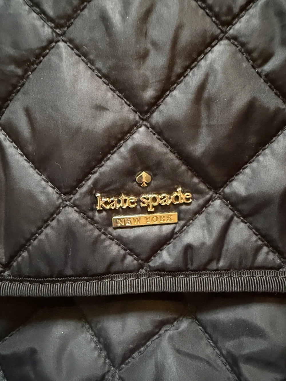 kate spade Quilted Black Nylon Flap Backpack